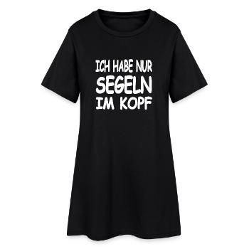 Voile - Robe T-shirt Femme - noir - Devant