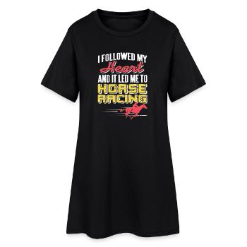 La passion des courses hippiques pour les amateurs de sports équestres - Robe T-shirt Femme - noir - Devant
