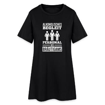 JGA Team Bräutigam Junggesellenabschied - Frauen T-Shirt-Kleid - Schwarz - Vorne