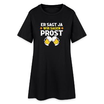 JGA Team Bräutigam Junggesellenabschied - Frauen T-Shirt-Kleid - Schwarz - Vorne