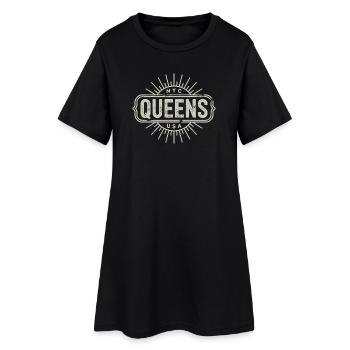 Queens - New York Souvenir Design - Robe T-shirt Femme - noir - Devant