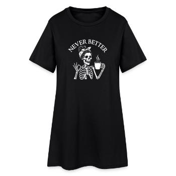 Jamais mieux humeur sarcastique du café - Robe T-shirt Femme - noir - Devant