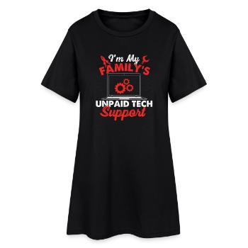 Der Go-to-Geek der unbezahlten Tech-Support-Familie - Frauen T-Shirt-Kleid - Schwarz - Vorne