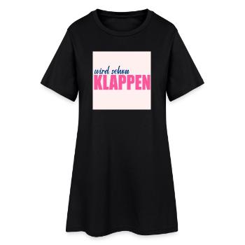 Will work out Optimism - Women’s T-Shirt Dress - black - Front