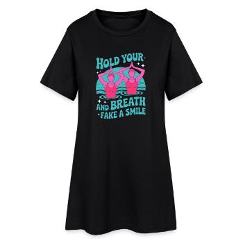 Natation synchronisée Natation artistique Sports nautiques - Robe T-shirt Femme - noir - Devant