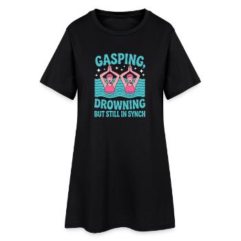 Natation synchronisée Natation artistique Sports nautiques - Robe T-shirt Femme - noir - Devant