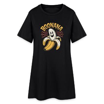 Boonana Banana Ghost Halloween Jeu de mots pour - Robe T-shirt Femme - noir - Devant
