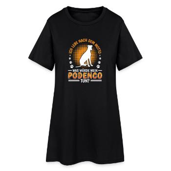 Que ferait Podenco Lévrier espagnol - Robe T-shirt Femme - noir - Devant