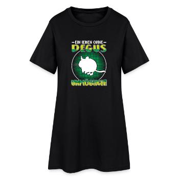 Life without a degu Common degu - Women’s T-Shirt Dress - black - Front