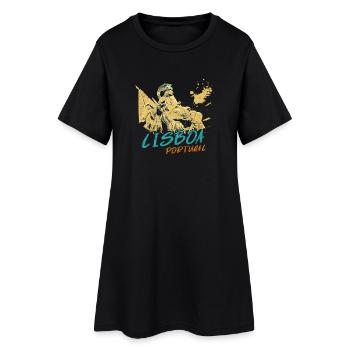Arche Rua Augusta Lisbonne illustration - Robe T-shirt Femme - noir - Devant