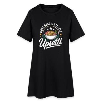 Plus de spaghettis, moins d’upsetti - Robe T-shirt Femme - noir - Devant