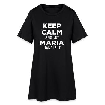 Keep Calm Lass Marie das regeln Lustiger Spruch - Frauen T-Shirt-Kleid - Schwarz - Vorne