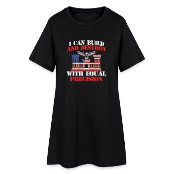 Construisez et détruisez avec Precision Combat Engineer - Robe T-shirt Femme - noir - Devant