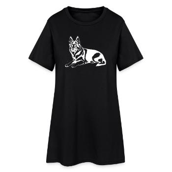 Chien de berger - Robe T-shirt Femme - noir - Devant