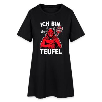Costume de diable Halloween Carnaval effrayant - Robe T-shirt Femme - noir - Devant