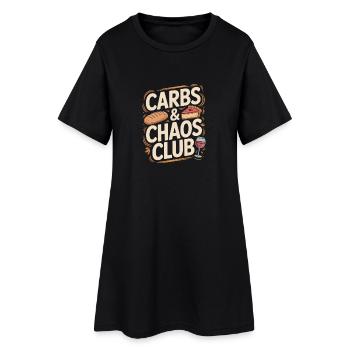 Glucides Et Chaos Club Pain Gâteau Vin - Robe T-shirt Femme - noir - Devant