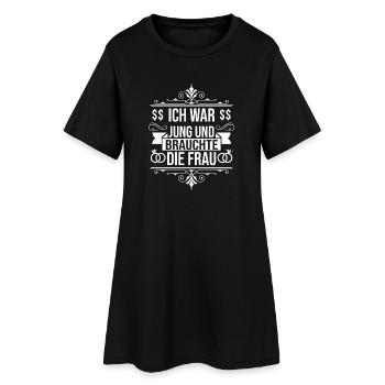 JGA Team Bräutigam Junggesellenabschied - Frauen T-Shirt-Kleid - Schwarz - Vorne