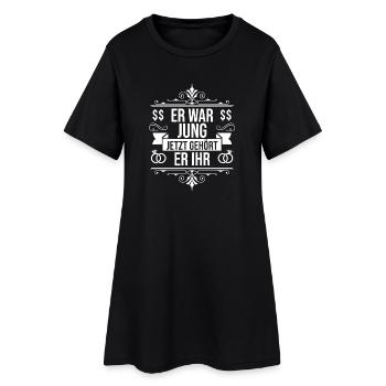 JGA Team Bräutigam Junggesellenabschied - Frauen T-Shirt-Kleid - Schwarz - Vorne