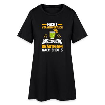 JGA Team Bräutigam Junggesellenabschied - Frauen T-Shirt-Kleid - Schwarz - Vorne