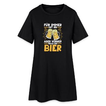 JGA Team Bräutigam Junggesellenabschied - Frauen T-Shirt-Kleid - Schwarz - Vorne