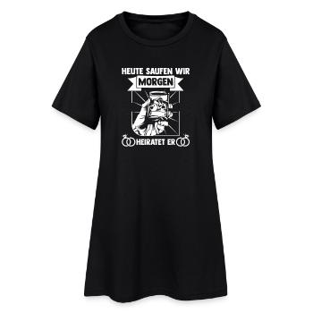 JGA Team Bräutigam Junggesellenabschied - Frauen T-Shirt-Kleid - Schwarz - Vorne