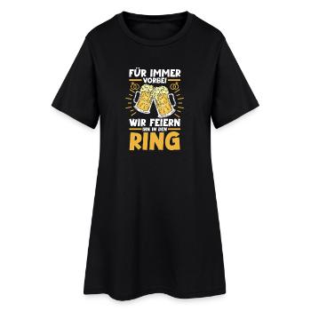 JGA Team Bräutigam Junggesellenabschied - Frauen T-Shirt-Kleid - Schwarz - Vorne