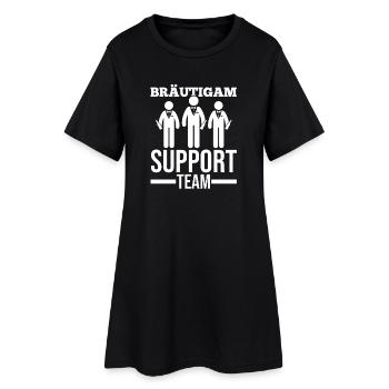 JGA Team Bräutigam Junggesellenabschied - Frauen T-Shirt-Kleid - Schwarz - Vorne