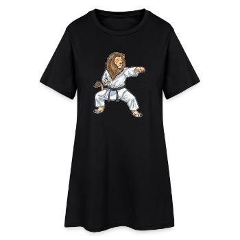 Arts martiaux Lion Karaté - Robe T-shirt Femme - noir - Devant