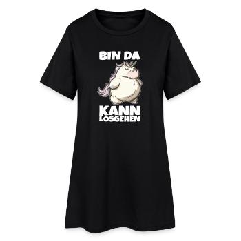 Licorne potelée je suis prêt à partir - Robe T-shirt Femme - noir - Devant