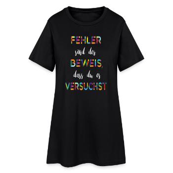 Les erreurs en sont la preuve – un dicton motivant - Robe T-shirt Femme - noir - Devant