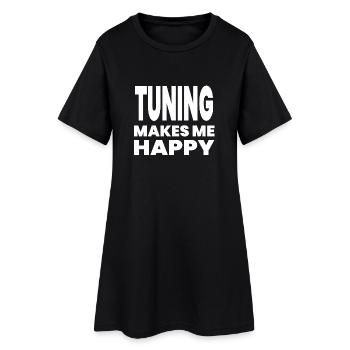 réglage - Robe T-shirt Femme - noir - Devant