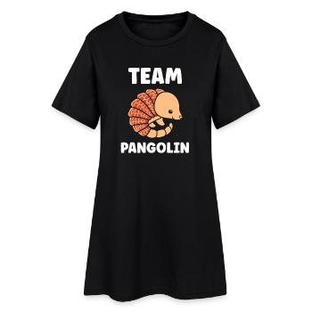 Team Pangolin Illustration Vintage - Robe T-shirt Femme - noir - Devant