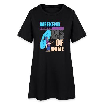 Anime Manga Otaku Kawaii Japon Cosplay Bande dessinée - Robe T-shirt Femme - noir - Devant