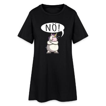 Licorne Nope potelée - Robe T-shirt Femme - noir - Devant