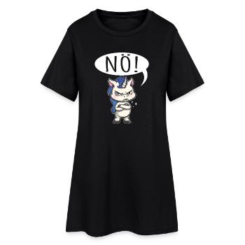 Non Facile Non Licorne Filles Femmes Adolescents - Robe T-shirt Femme - noir - Devant