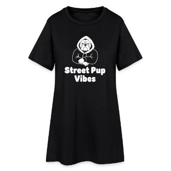 Sweat à capuche Street Pup Vibes - Robe T-shirt Femme - noir - Devant