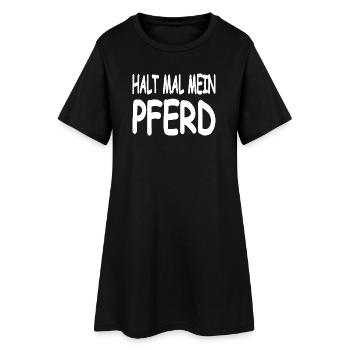 Chevaux - Robe T-shirt Femme - noir - Devant