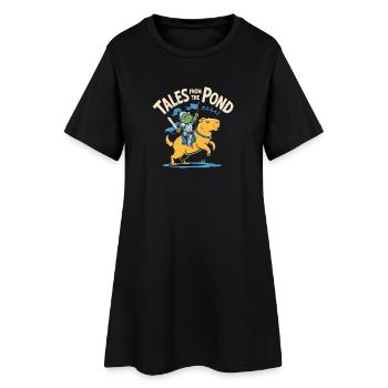 Tales from the Pond - Funny T-Shirt - Women’s T-Shirt Dress - black - Front