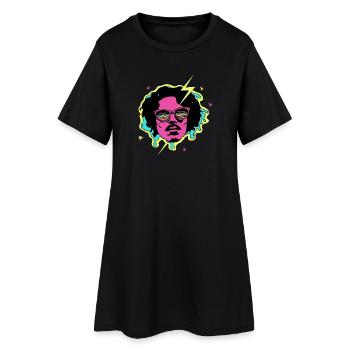 Lunettes de soleil psychédéliques néon Portrait - Robe T-shirt Femme - noir - Devant