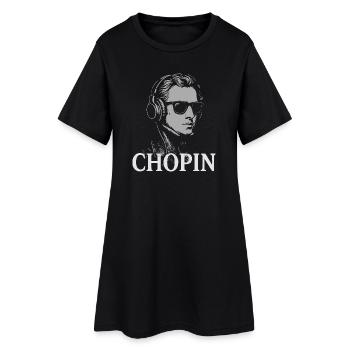 Chopin Vibed Portrait - Women’s T-Shirt Dress - black - Front