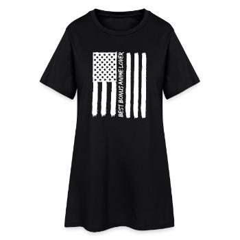 Anime Manga Otaku Kawaii États-Unis Drapeau de l’Amérique Drapeau - Robe T-shirt Femme - noir - Devant