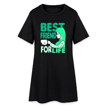 Anime Manga Otaku Kawaii Meilleurs amis Cosplay - Robe T-shirt Femme - noir - Devant