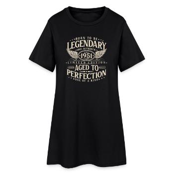 Legendär seit 1951 Jahrgang Geburtstag Geschenk - Frauen T-Shirt-Kleid - Schwarz - Vorne