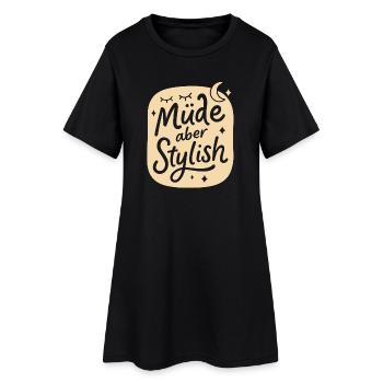 Müde aber stylish – Lustig Design für Morgenmuffel - Robe T-shirt Femme - noir - Devant