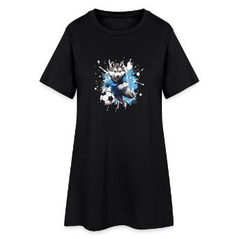 Équipe de football Husky Dog - Robe T-shirt Femme - noir - Devant