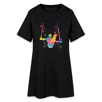 Artistic Gymnastics Rings Artistic Gymnastics - Women’s T-Shirt Dress - black - Front