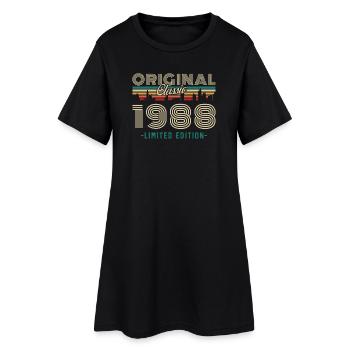1988 Vintage Rétro Cadeau D’anniversaire - Robe T-shirt Femme - noir - Devant
