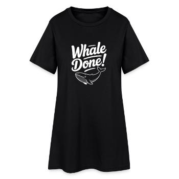 Baleine terminée ! - Robe T-shirt Femme - noir - Devant
