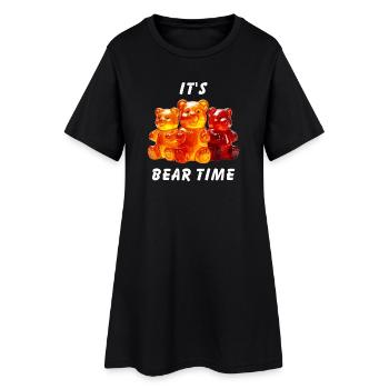 OURSONS EN GÉLATINE C’EST L’HEURE DES OURS - Robe T-shirt Femme - noir - Devant
