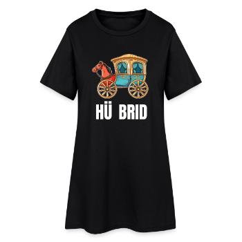 Hü Brid - Drôle de voiture hybride - Cheval - Robe T-shirt Femme - noir - Devant